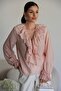Powder Pink V-Neck Ruffle Detailed Shirt - 2