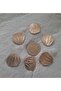 Leaf Metal Button 23 mm Gold Plated 1 Package 6 Pieces - 3
