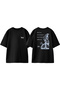 Viking Stand up for Design Back Printed Cotton Black Oversize T-Shirt