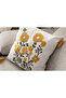 Comfort Series Punch Embroidered Linen Throw Pillow Cover 43X43 cm - 2