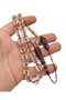 Transparent White Color İmame Embroidered Powder Amber Prayer Beads - 2