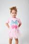 Girl's Cherry Patterned Pink Tutu Dress - 3