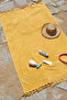 Coastline Double Sided Curl 100X180 cm Unpainted 100% Organic Cotton Fringed Beach Towel - 2