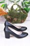 35809 Plain Simple Comfortable Stylish Round Toe Thick Heeled Women's Shoes - 4