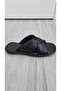 Genuine Real Leather Men's Slippers Summer Lightweight Anti-Sweat Slippers Leather Black - 3