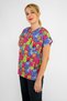 Doctor, Surgical Nurse Uniform Colorful Cats Patterned Lycra Top and Bottom Jersey Set, Greys - 5