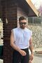 Men's White Basketball Player Zero Sleeve 100% Cotton Crew Neck Oversized Sleeveless Kejıl T-Shirt - 5