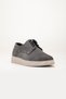 Genuine Leather Suede Men's Casual Shoes Gray Tied Beige Sole - 3