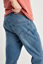 100% Cotton Frank Relaxed Fit Wide Cut Indigo Jean Denim Men's Trousers Frnk00013381 - 5