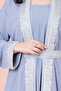 Solid Embroidery Belted 2-Piece Kaftan - 2