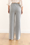 Women's Navy Blue Elastic Waist Flowing Twist Pants Pnt-19000334 - 7