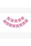 Happy Birthday Written Pink Silver Banner - 4