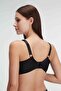 Women's Tulle Underwire Unpadded Unpadded Collar Detailed Gathering Minimizer Bra (3788) - 3