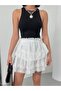 Women's Special Design Ruffled Lace and Lining Mini Skirt - 3