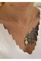 Gold 2,Li Enamel Women's Combined Necklace - 2