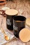 2-Piece Wooden Vacuum Lid Transfer Label Nescafe/Milkpowder Acrylic (Plastic) Jar 900ml - 6