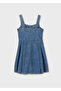 Girl's Zippered Denim Dress 6979 - 2