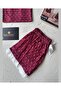 Intive Lace Detailed Soft Burgundy Polka Dot Patterned Strappy Blouse Shorts Pajama Set - 3
