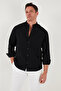 Linen Look Cotton Regular Fit Judge Collar Shirt Men's Shirt Cf25S 112637 - 5