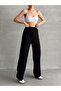 Women's Black Wide Leg Modal Sweatpants - 2