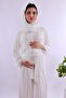 Effortt Maternity Pajama Set with Hijab and Breastfeeding Feature - Ecru - 2