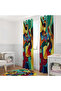 Colorful Geometric Motif Curtain – Aesthetic & Original Touch 140X260 cm Single Wing - 3