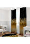 Gold & Red Transitional Background Curtain – Modern & Stunning Design 140X260 cm Single Wing - 3