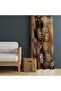 Artistic & Cultural Figure Pattern Background Curtain – Original and Stunning Design 140X260 cm Single Wing - 6