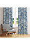 Blue & White Geometric Pattern Background Curtain – Modern and Stylish Decoration 140X260 cm Single Wing - 2
