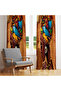 Artistic & Cultural Figure Pattern Background Curtain – Original and Stunning Design 140X260 cm Single Wing - 2