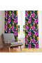 Flower & Butterfly Patterned Background Curtain – Vibrant & Elegant Touch 140X260 cm Single Wing