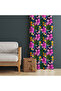 Flower & Butterfly Patterned Background Curtain – Vibrant & Elegant Touch 140X260 cm Single Wing - 5