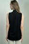 Women's Stripe Detailed Leather Pocket Lycra Vest - 4