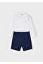 Boys' Shorts and Mandarin Collar Shirt Set 3230
