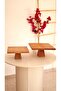 Pyramid 25X25/10 cm and 29X29/12 cm Square Wooden Cake Presentation Serving Plate with Feet - 5