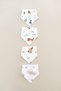 4 Pieces Muslin Double Snaps 100% Cotton Baby Food / Drool Bib, Scarf, Collar - 4