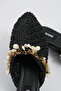 شبشب نسائي أسود من Salome Wicker مع إكسسوارات صدفة BYNDSLM01 - 6