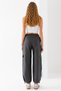 Women's Cargo Pocket Parachute Trousers with Stopper at Waist and Leg Anthracite - 25664 - 8