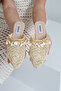 شبشب نسائي باللون البيج من Salome Wicker Sea Shell BYNDSLM01 - 4