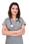 Unisex Gray Lycra Doctor Nurse on Call Surgical Scrubs Single Top Jersey