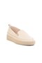 Beige Genuine Leather Anatomical Women's Casual Shoes F-7010 Z - 3