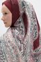 Vela Pattern Soft Shawl - Burgundy - 3