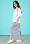 Gray Girl's Skirt Printed T-Shirt Suit 20506 - 3