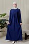 Balloon Sleeve Front Buttoned Robe Gathered Hijab Clothing Mother's Dress Prayer Dress Special Occasion Dress