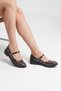 Women's Brown Patent Leather Strappy Loafer Ballet Shoes 2.5cm Byndlfrk11