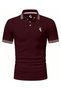 Horse Embroidery Collar Detail Polo Neck T-shirt - 2