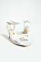 Ankle Strap Buckle White Vegan Comfortable Heeled Women's Shoes 9cm Thin Heel | Stylish & Comfortable - 6