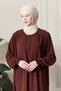 Shirt Collar Buttoned Front Loose Aerobin Dress Hijab Dress Mother's Dress Prayer Dress - 5