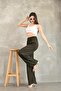 Women Viscosa Cotton Pants Khaki