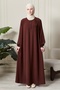 Shirt Collar Buttoned Front Loose Aerobin Dress Hijab Dress Mother's Dress Prayer Dress